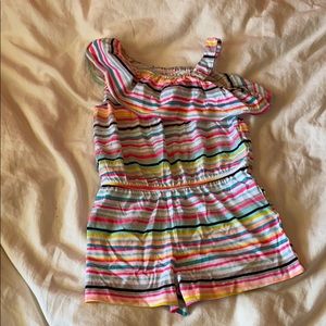 Rainbow stripe romper 3t